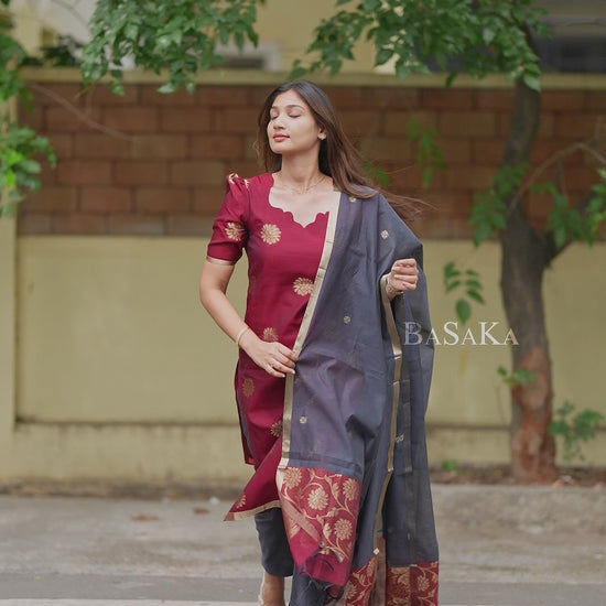 kora silk suit set