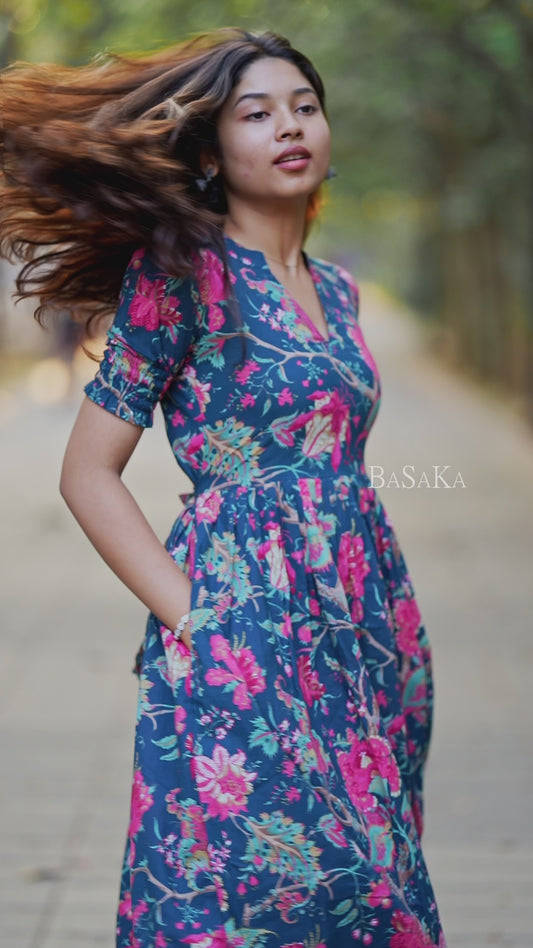 Navy Oasis COTTON Dress
